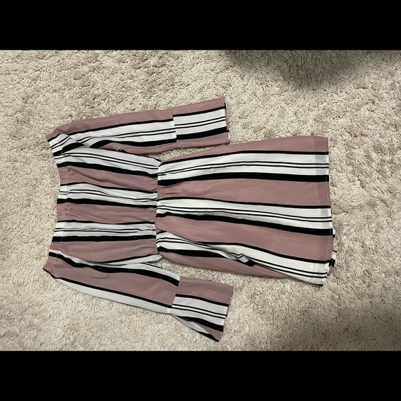Stripped Dex Off the Shoulder Dress - Picture 2 of 2